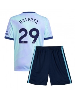 Arsenal Kai Havertz #29 Ausweichtrikot für Kinder 2024-25 Kurzarm (+ Kurze Hosen)